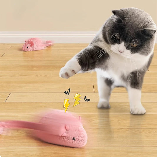 Interactive Luminous Mouse Plush Cat Toy - Glow in the Dark