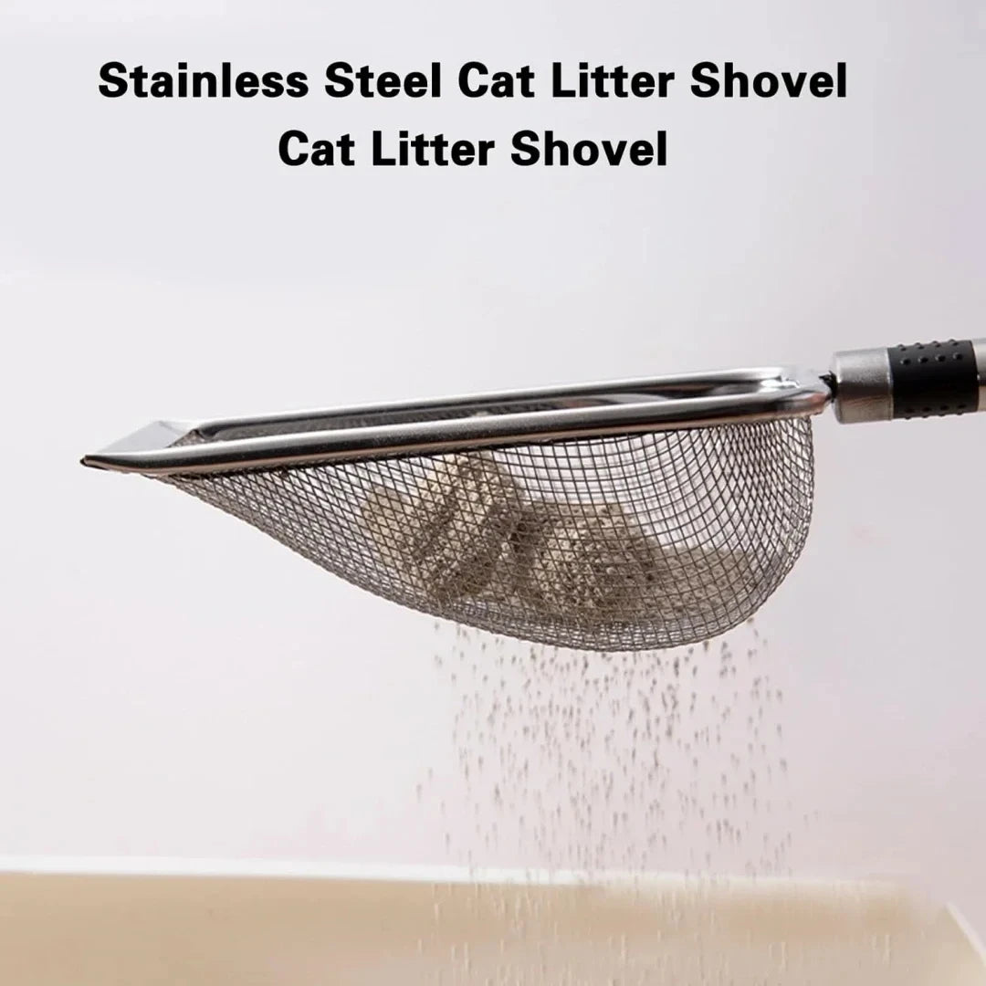 Stainless Steel Cat Litter Scoop - Ergonomic & Rust-Resistant