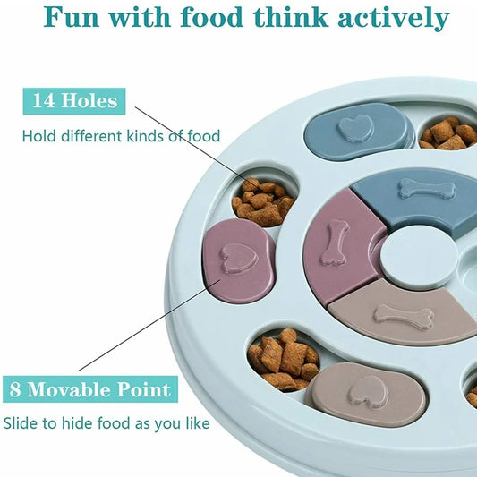 Dog Slow Feeder Hiding Bowl - Interactive Boredom Buster