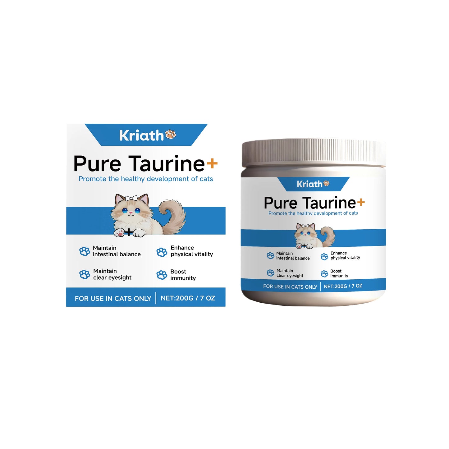 Cat Taurine Powder – Heart Health & Vision Support Supplement for Kittens & Cats