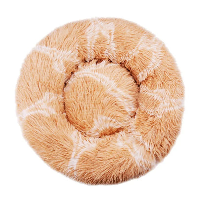 Round Plush Pet Bed - Super Soft, 6 Sizes for Dogs & Cats