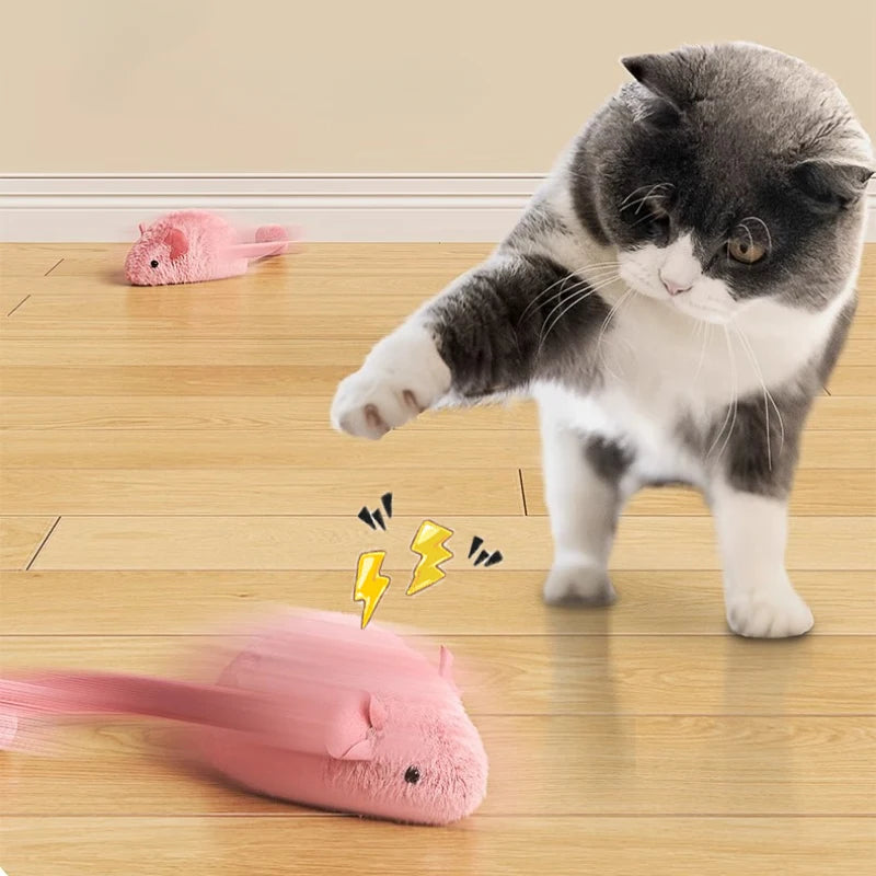 Interactive Luminous Mouse Plush Cat Toy - Glow in the Dark