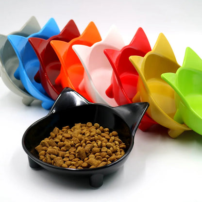 Cat Food & Water Bowl Set - Non-Slip, Safe & Colourful