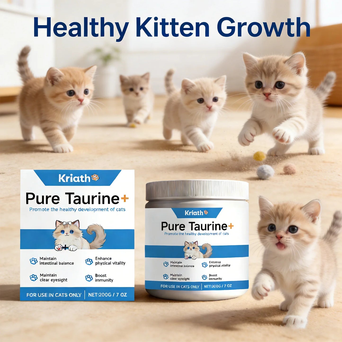 Cat Taurine Powder – Heart Health & Vision Support Supplement for Kittens & Cats