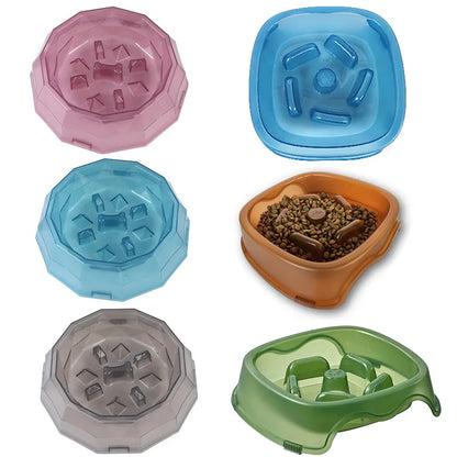 Slow Feed Pet Bowl - Anti-Choke, Non-Slip for Cats & Dogs