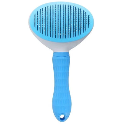 Dog Grooming Brush - Easy Clean Button & Detangling Comb