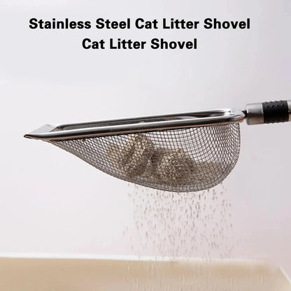 Stainless Steel Cat Litter Scoop - Ergonomic & Rust-Resistant