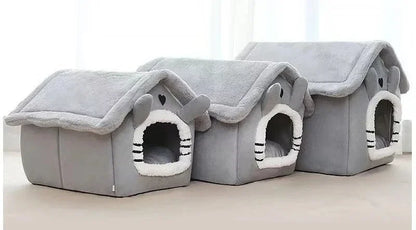 Indoor Pet Bed Tent House - Warm, Washable & All-Season