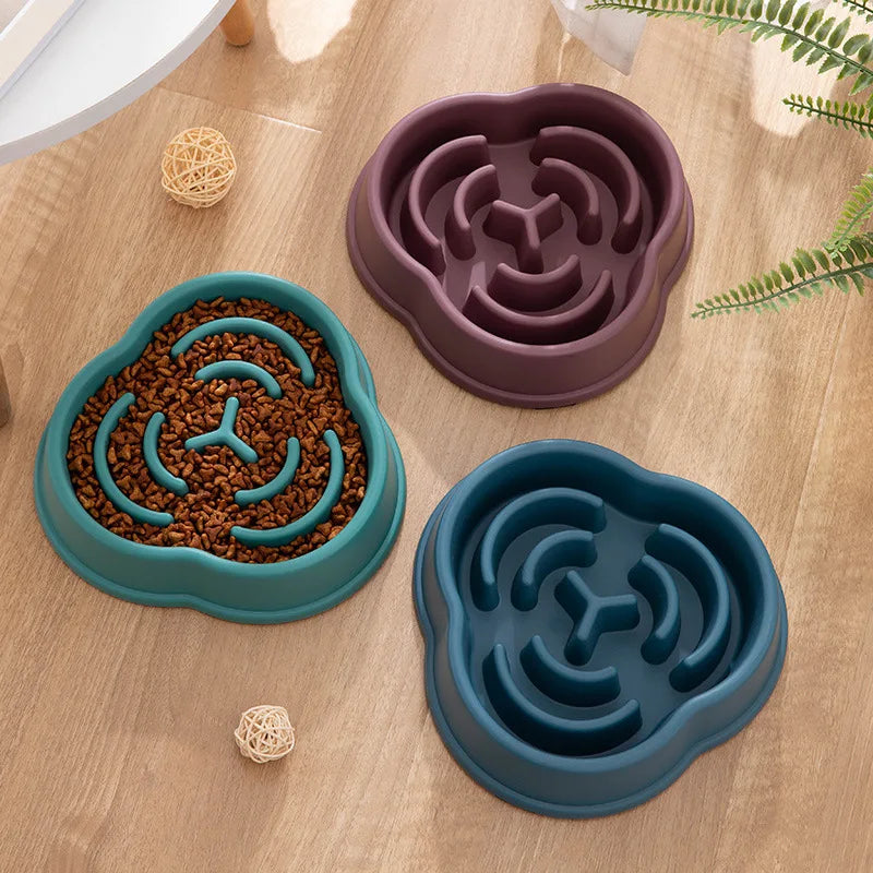 Slow Feed Pet Bowl - Anti-Choke, Non-Slip for Cats & Dogs