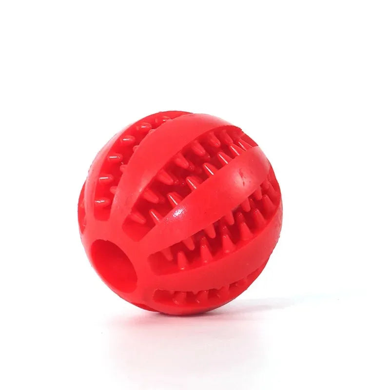 Natural Rubber Dog Chew Ball - Tooth Cleaning & Extra Tough
