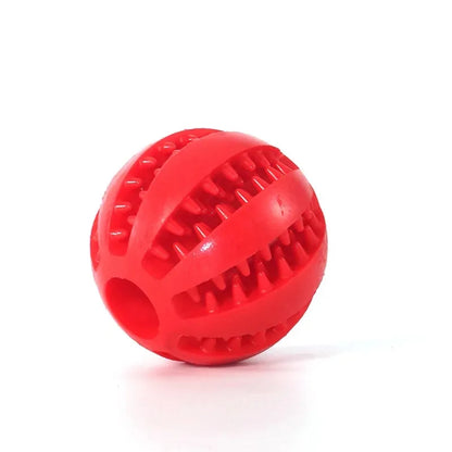 Natural Rubber Dog Chew Ball - Tooth Cleaning & Extra Tough