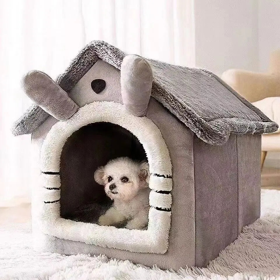 Indoor Pet Bed Tent House - Warm, Washable & All-Season