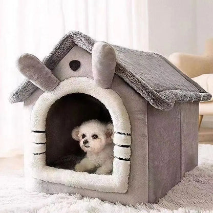 Indoor Pet Bed Tent House - Warm, Washable & All-Season