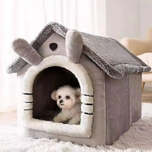 Indoor Pet Bed Tent House - Warm, Washable & All-Season
