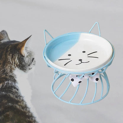 Raised Elevated Cat & Dog Bowl - Neck-Friendly Feeder
