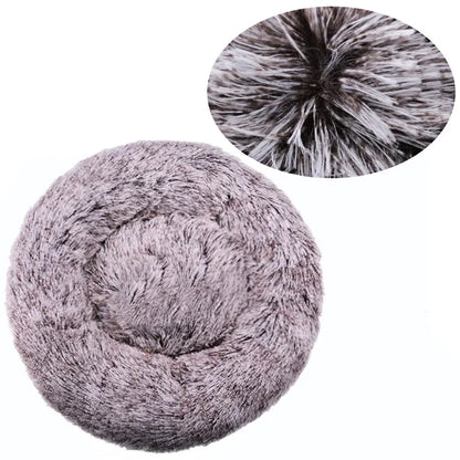 Round Plush Pet Bed - Super Soft, 6 Sizes for Dogs & Cats