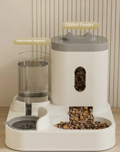 2-in-1 Gravity Pet Feeder & Water Dispenser - 2L