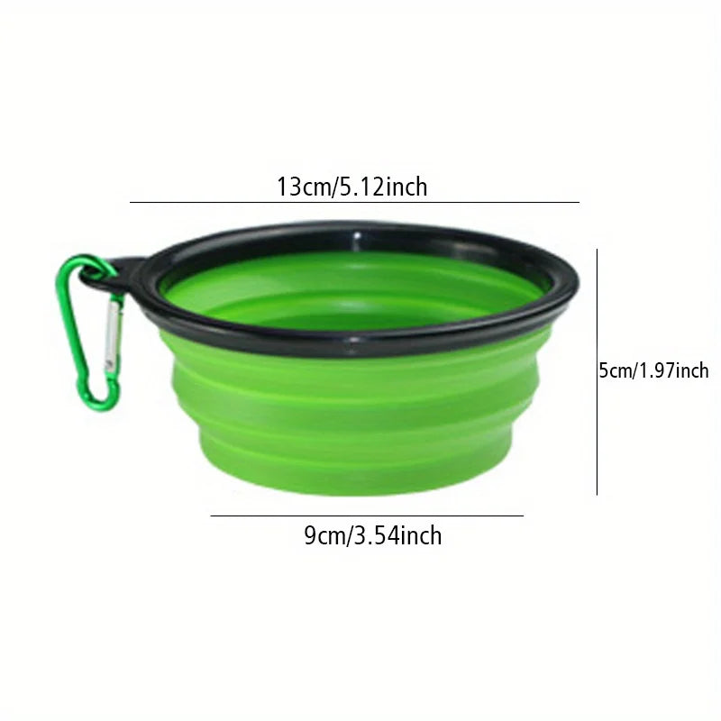 Portable Silicone Dog Travel Bowl - Foldable for Walks & Outdoors