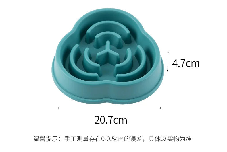 Slow Feed Pet Bowl - Anti-Choke, Non-Slip for Cats & Dogs