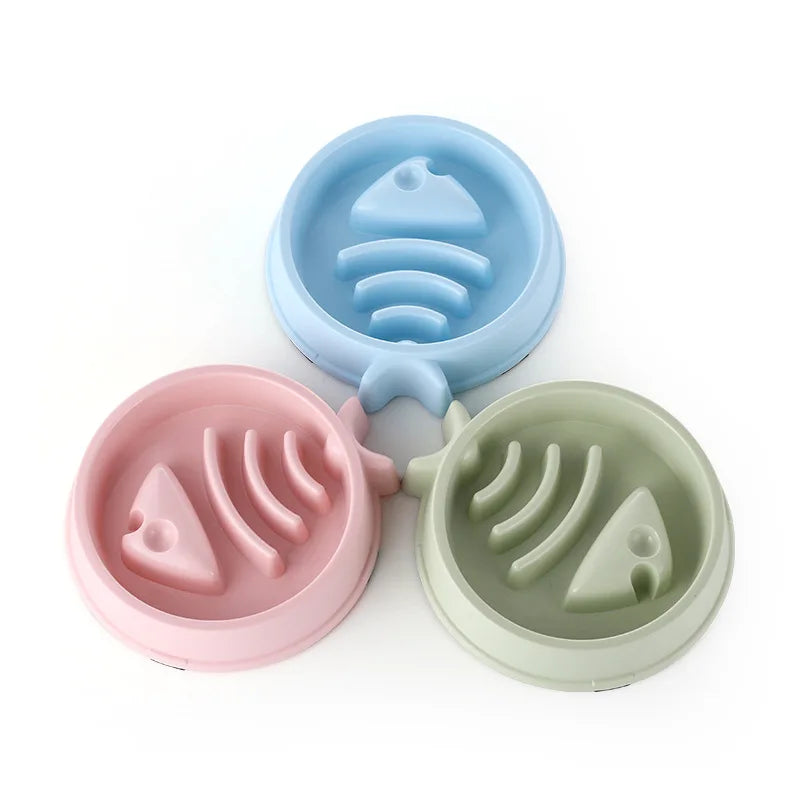 Slow Feed Pet Bowl - Anti-Choke, Non-Slip for Cats & Dogs