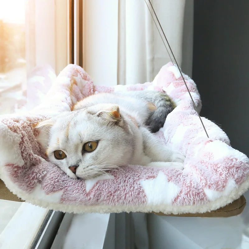 Cat Window Hammock - Aerial Hanging Sunny Seat (Holds 20kg)