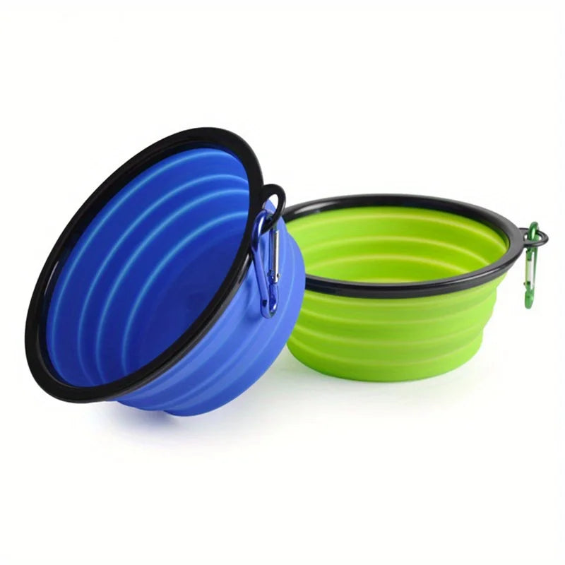 Portable Silicone Dog Travel Bowl - Foldable for Walks & Outdoors