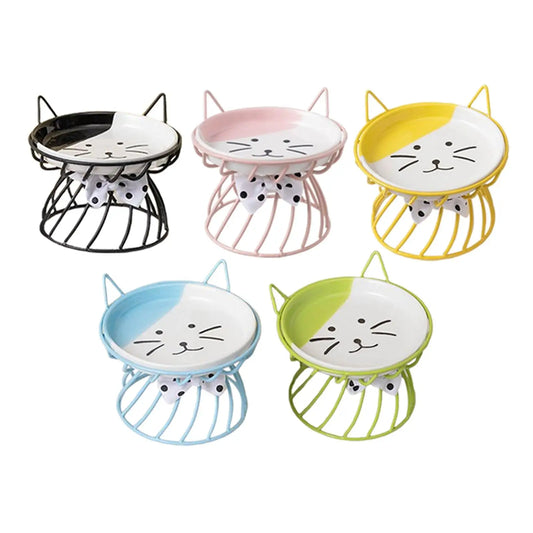Raised Elevated Cat & Dog Bowl - Neck-Friendly Feeder