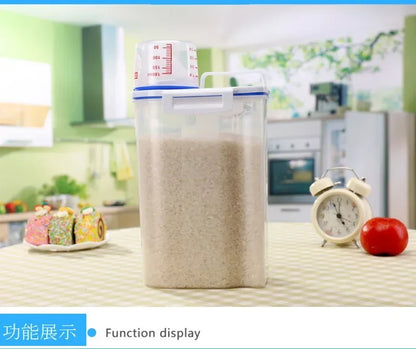 Pet Food Storage Container - Airtight with Measuring Cup