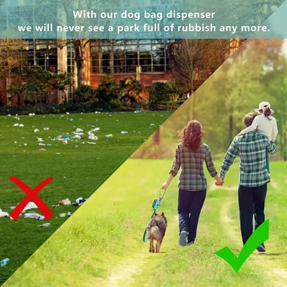 Dog Poop Bag Dispenser Storage Bag - Walking Waste Carrier