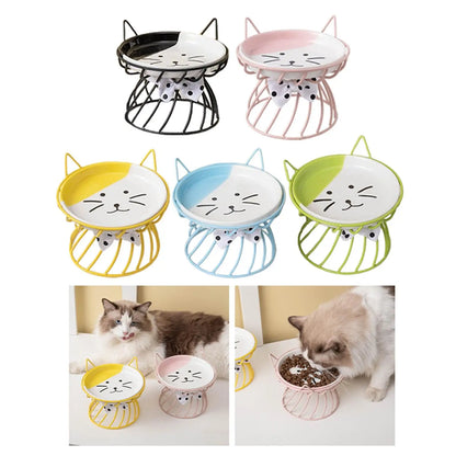 Raised Elevated Cat & Dog Bowl - Neck-Friendly Feeder