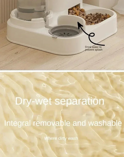 2-in-1 Gravity Pet Feeder & Water Dispenser - 2L