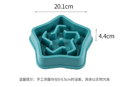 Slow Feed Pet Bowl - Anti-Choke, Non-Slip for Cats & Dogs