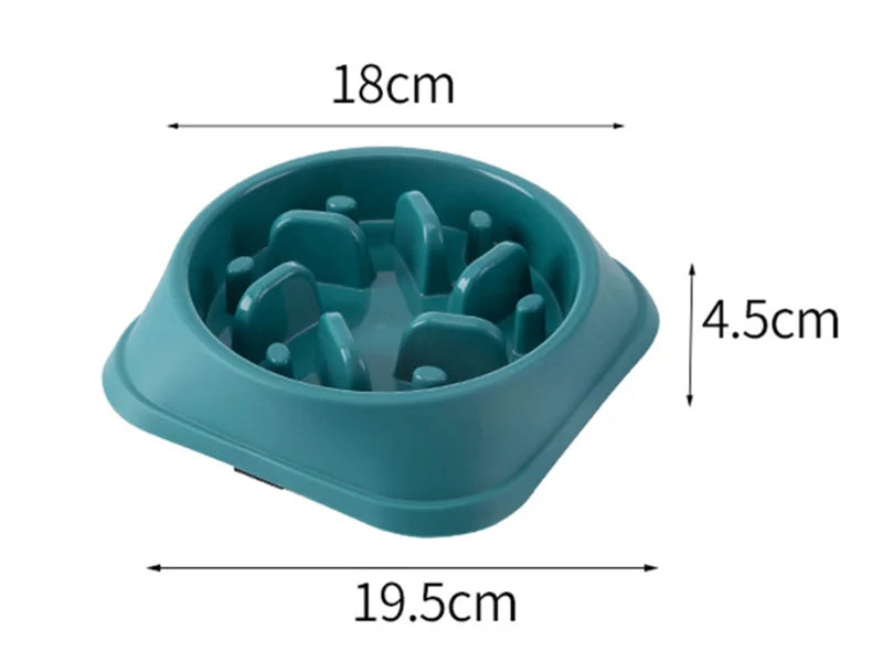 Slow Feed Pet Bowl - Anti-Choke, Non-Slip for Cats & Dogs