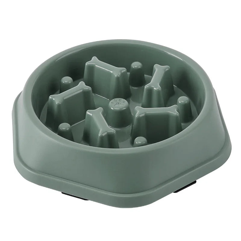 Slow Feed Pet Bowl - Anti-Choke, Non-Slip for Cats & Dogs