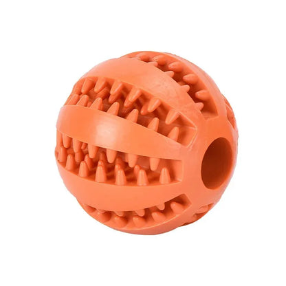 Natural Rubber Dog Chew Ball - Tooth Cleaning & Extra Tough