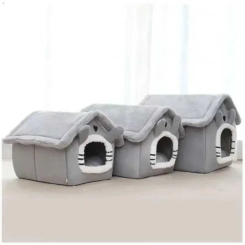 Indoor Pet Bed Tent House - Warm, Washable & All-Season