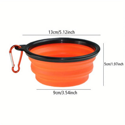 Portable Silicone Dog Travel Bowl - Foldable for Walks & Outdoors