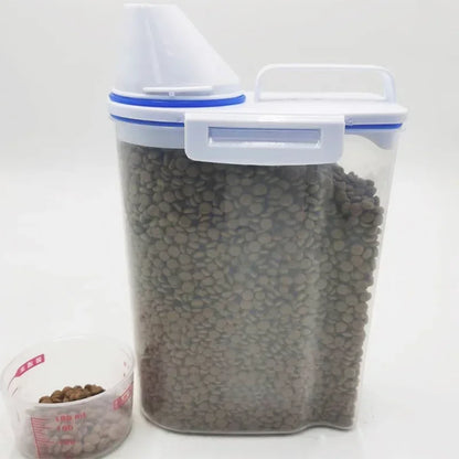Pet Food Storage Container - Airtight with Measuring Cup