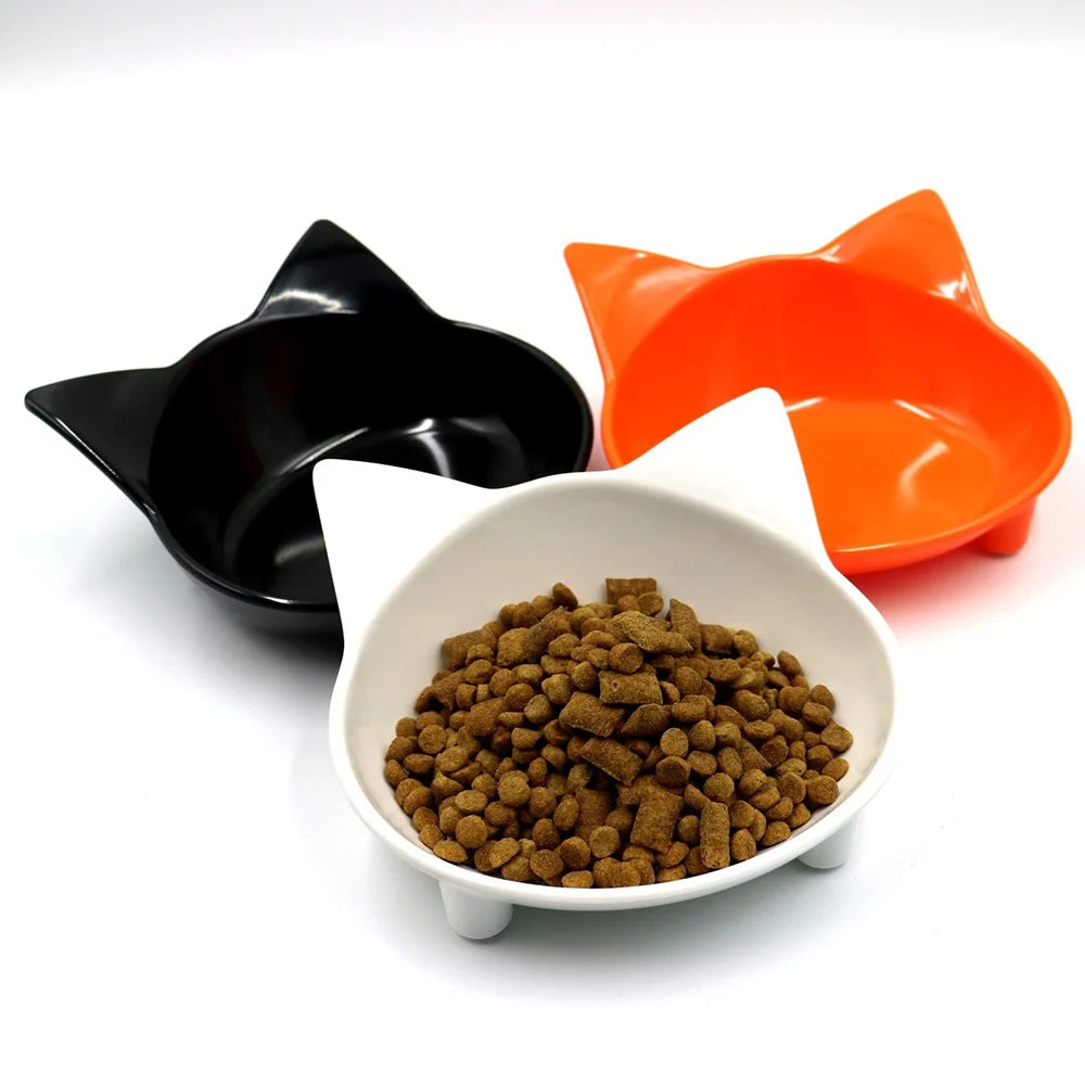 Cat Food & Water Bowl Set - Non-Slip, Safe & Colourful