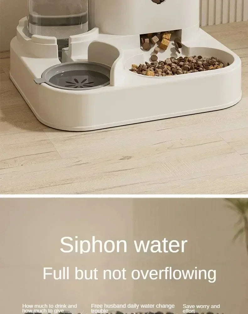 2-in-1 Gravity Pet Feeder & Water Dispenser - 2L