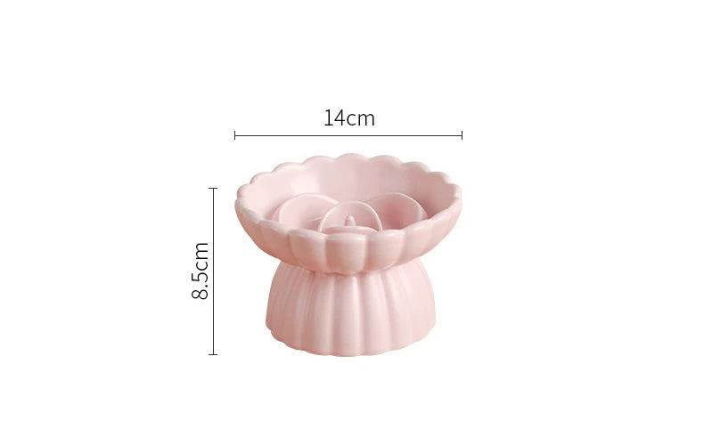 Ceramic Elevated Cat Bowl - Slow Feed & Anti-Choke