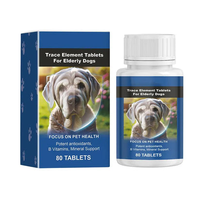Senior Dog Trace Mineral Tablets – Joint, Immunity & Coat Health Supplement (80 Tablets)