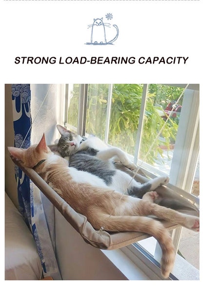 Cat Window Hammock - Aerial Hanging Sunny Seat (Holds 20kg)