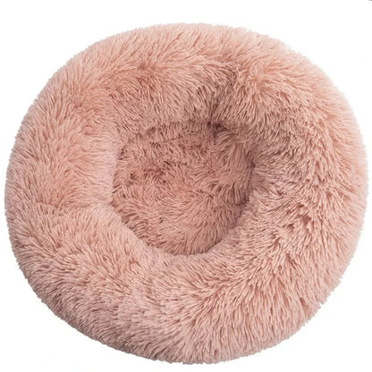 Round Plush Pet Bed - Super Soft, 6 Sizes for Dogs & Cats