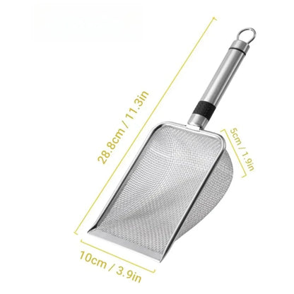 Stainless Steel Cat Litter Scoop - Ergonomic & Rust-Resistant