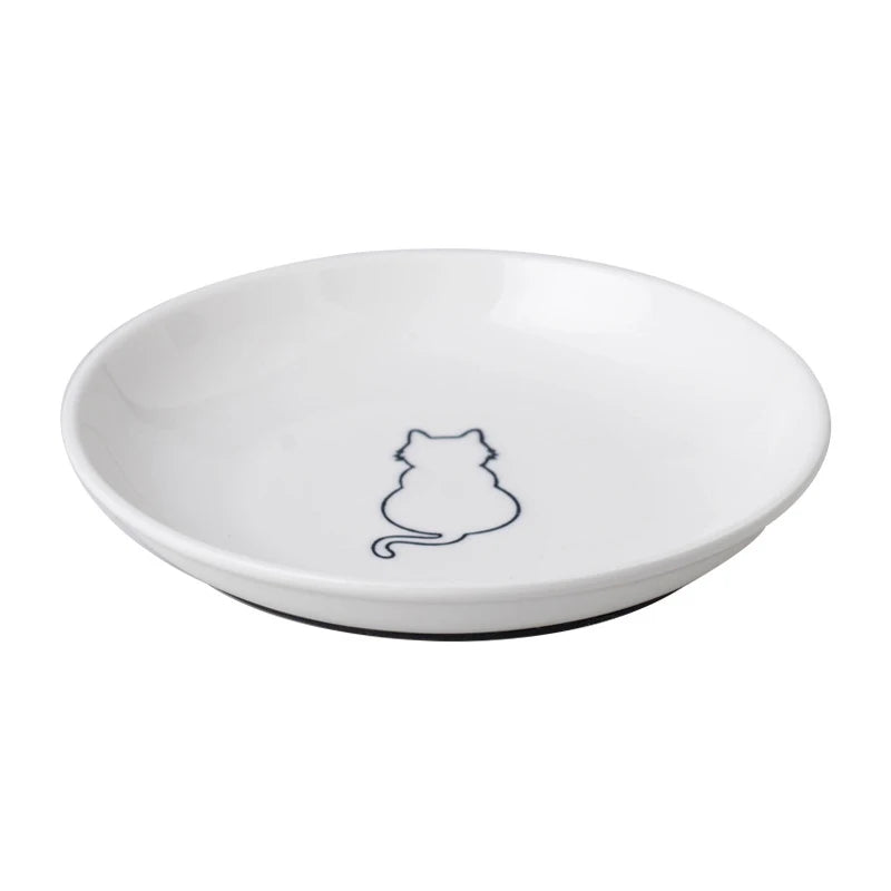Ceramic Cat Bowl - Anti-Skid Kitten Feeding Dish