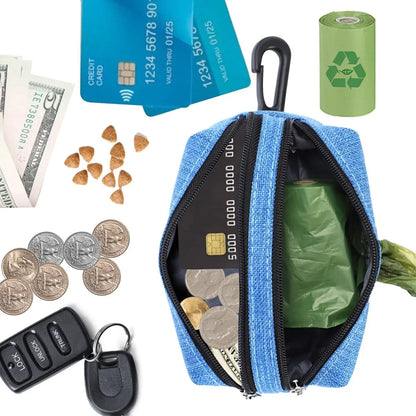 Dog Poop Bag Dispenser Storage Bag - Walking Waste Carrier