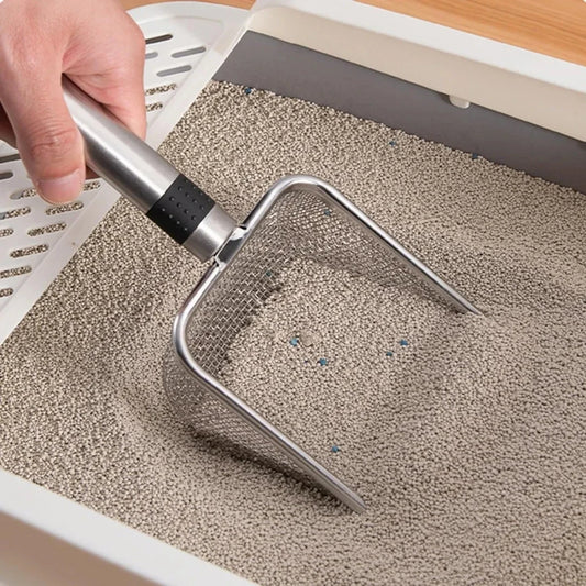 Stainless Steel Cat Litter Scoop - Ergonomic & Rust-Resistant