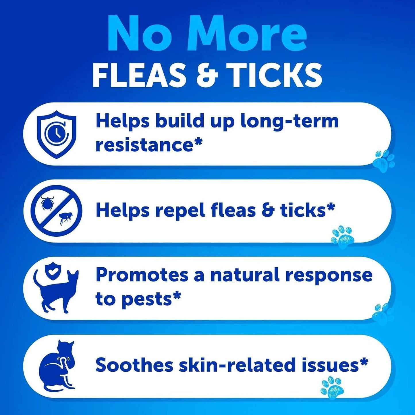 Cat Flea & Tick Control Chewables – 120 Chews with Taurine for Skin & Coat Health