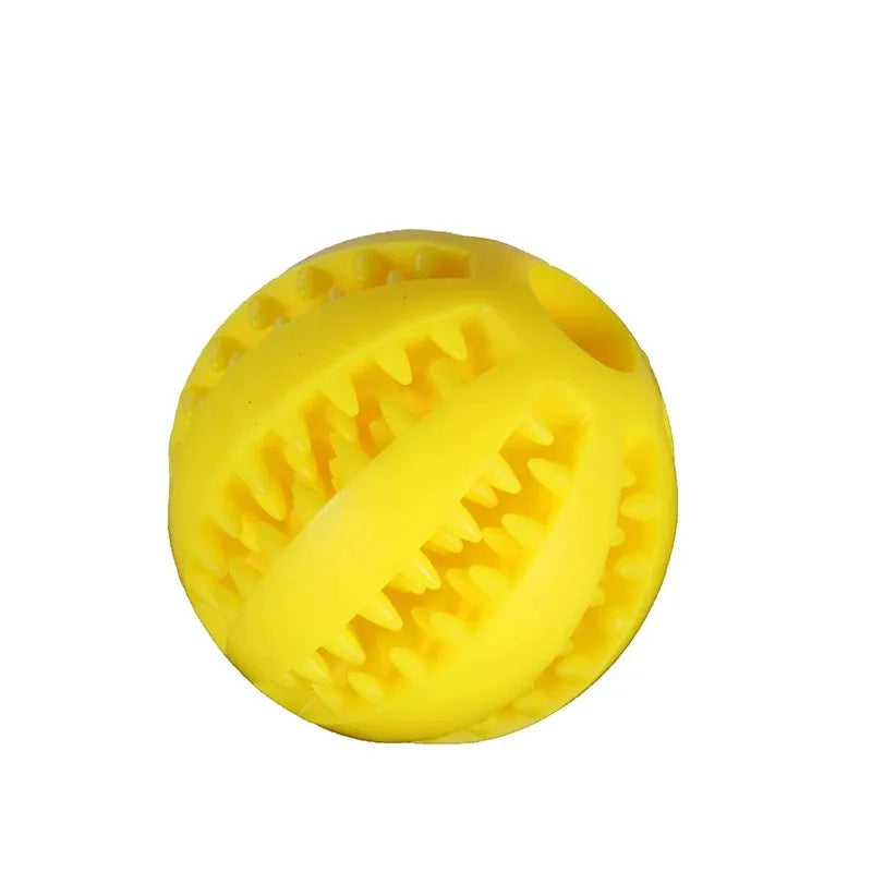 Natural Rubber Dog Chew Ball - Tooth Cleaning & Extra Tough